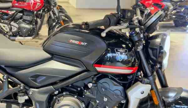 a close up of a motorcycle